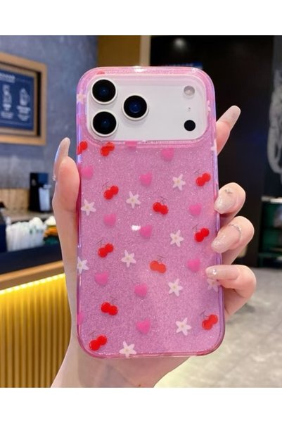 iPhone 16 Plus Compatible Shiny Glitter Patterned Case