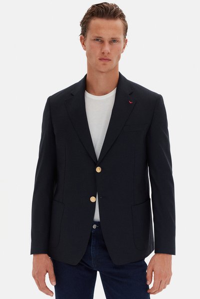 Ds Damat Comfort Fit тегет палто од еднобојна ткаенина