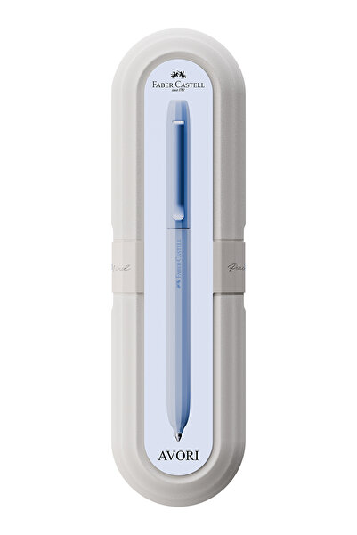 Хемиско пенкало Avori Artic Blue, издржлива метална штипка, сино мастило со висок капацитет