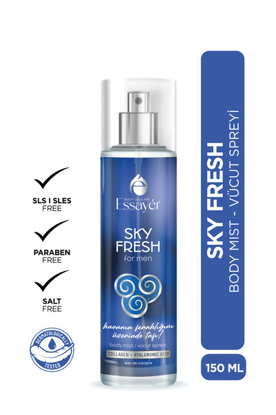 Sky Fresh спреј за тело 150 ml – машки спреј за тело – долготраен мирис – спреј со ефект на парфем