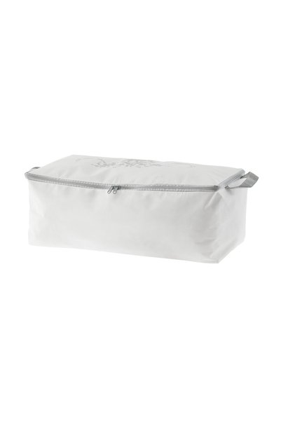 Flower pattern printed bag - white