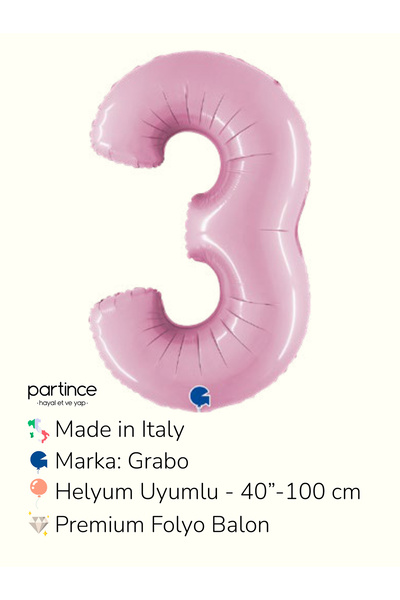 40'' 100 cm пастелно розеви фолија балони со бројки