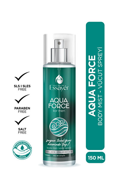 Aqua Force 150 ml – машки спреј за тело – долготраен мирис – мист со ефект на парфем