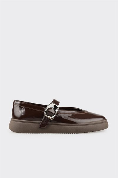 Brown Leather Women's Casual Shoes