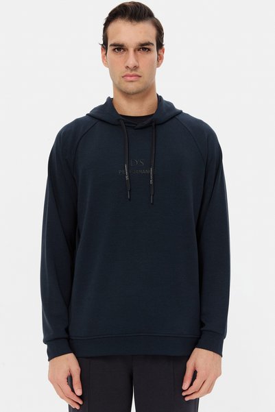 Ds Damat Regular Fit Navy Blue Plain Sweatshirt