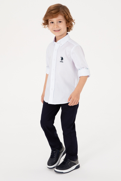 Boys' White Long Sleeve Shirt 50316701-VR013