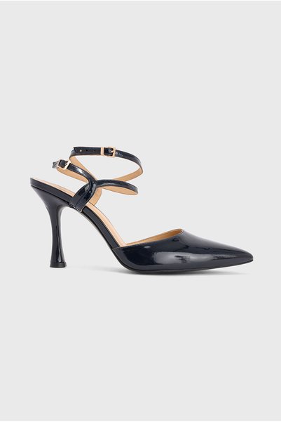 Mert Aslan Leather Patent Lace-up Heels
