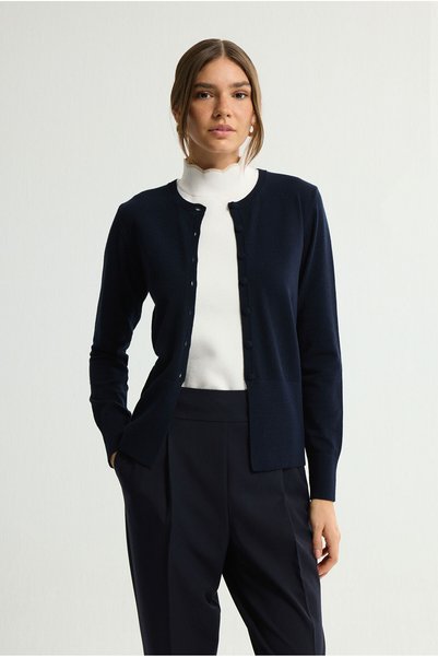 Round Neck Knitwear Cardigan