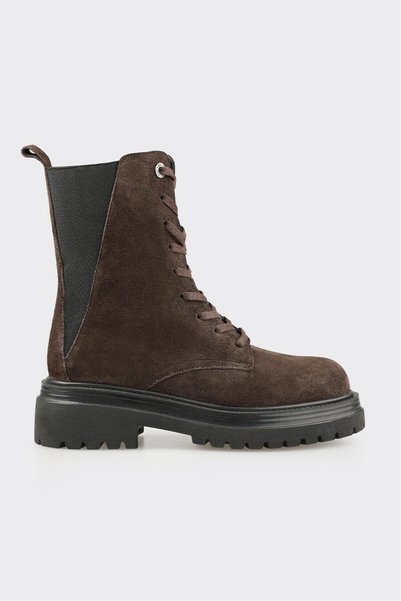 Brown Leather Women's Casual Boots