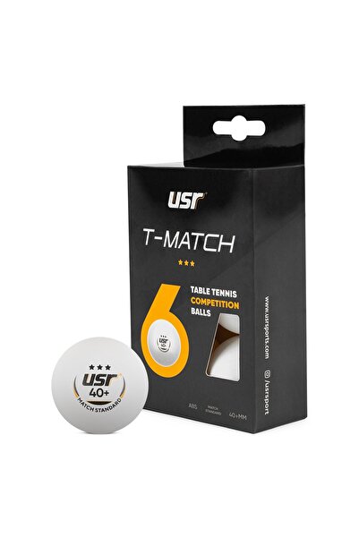 T-Match сет од 6 топчиња за пинг-понг со 3 ѕвезди