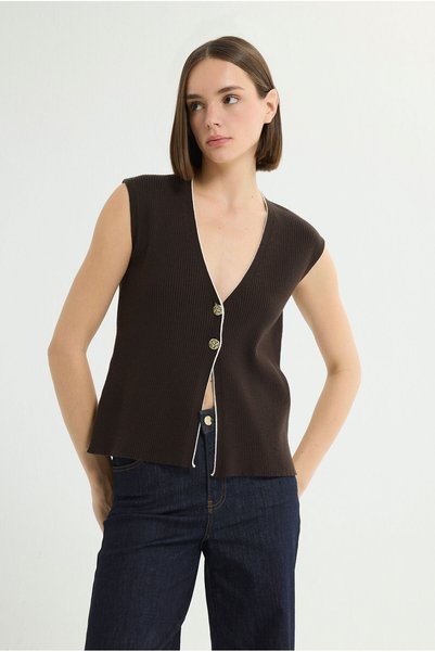 Sleeveless Knitwear Vest