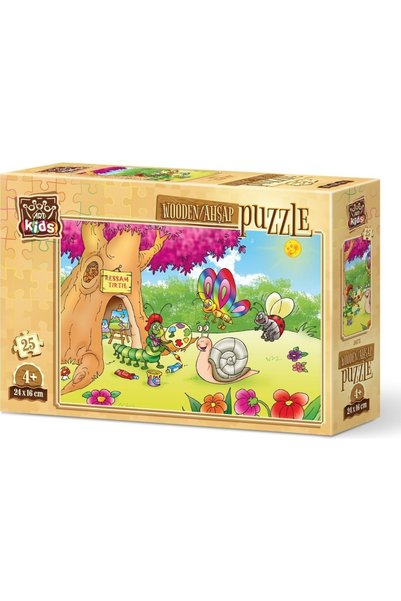 Painter Caterpillar 25 Piece Wooden Puzzle