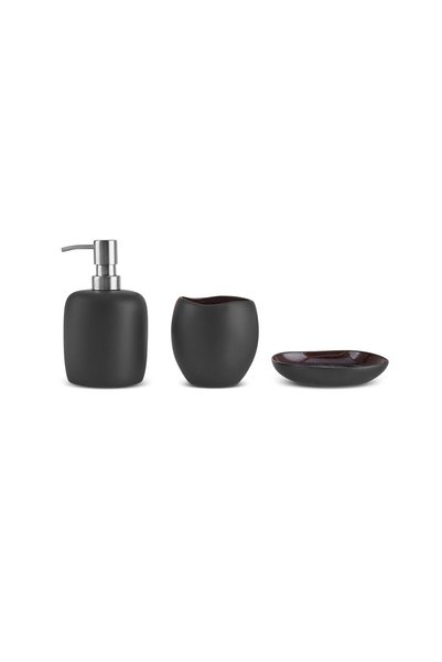 Galactic Bathroom Accessory Set 3 Pieces Black