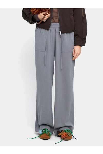 Elastic Waist Pants with Pockets
