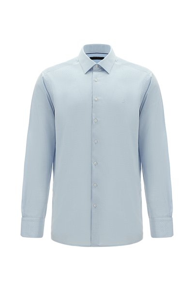 Long Sleeve Classic Patterned Cotton Shirt