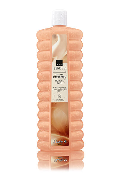 Simply Luxurious пена за капење со мирис на бела праска и ванила орхидеја 1 Lt.