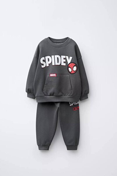 Машки детски тренерки Marvel Spidey сиви со постава - 2-8 години