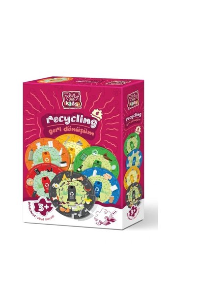 Recycling Puzzle 10 Pieces Vehicle Themed Educational Game for Ages 2-4