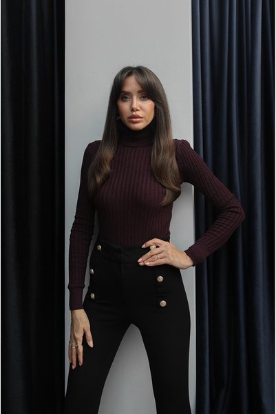 Plum Graham Corded Fabric Fisherman's Tricot