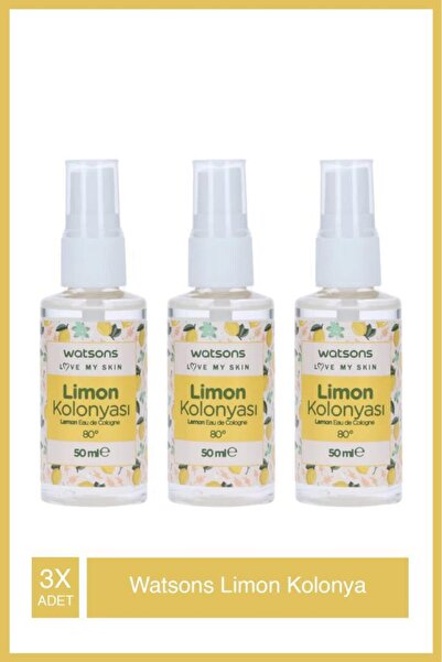 Колоњска вода со мирис на лимон 50 ml*3
