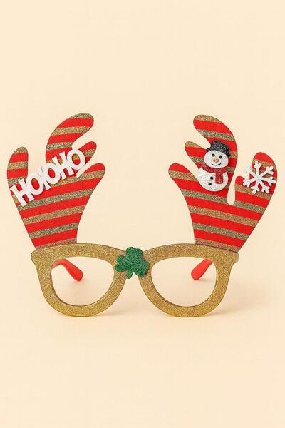 Deer Antler Christmas Themed Party Glasses