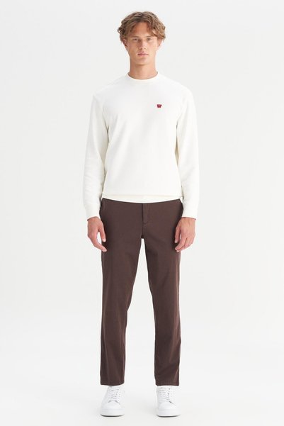 Normal Bel Slim Fit Dark Brown Men's Chino Trousers Wm01200001024 Brown Chino Pant