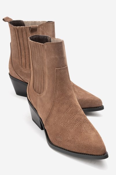 Julieta Toprak Suede Genuine Leather Women's Western Boots