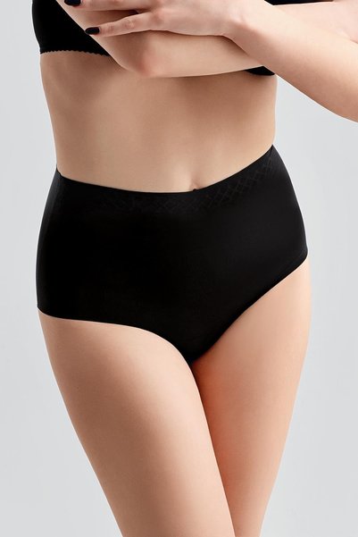 Large Size Non-Slip High Waist Laser Panties C19201 Black