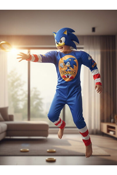 Костим на суперхерој - Sonic детски костим мускулест