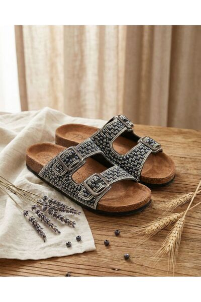 Pien Double Buckle Stylish Daily Full Orthopedic Slippers