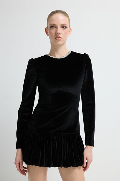 Velvet Long Sleeve Dress