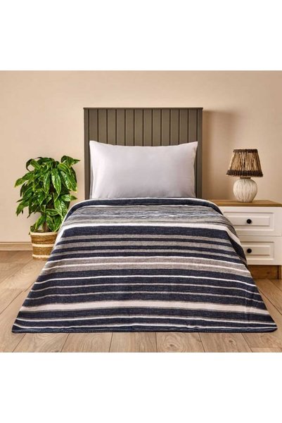 Soft Nerida Single Blanket - Navy Blue - 150X200 cm
