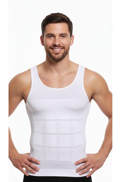 Torenova Model Belly Straightener Sports Corset Athlete Showing Fit Athlete White Color