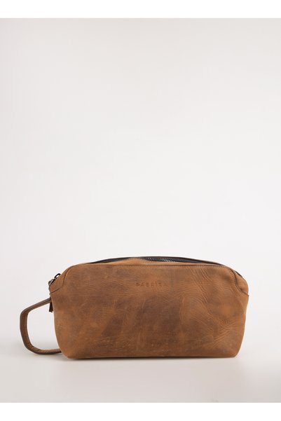 Frkçt 002 Leather Handbag Taba Cray Taba Men's Leather Handbag