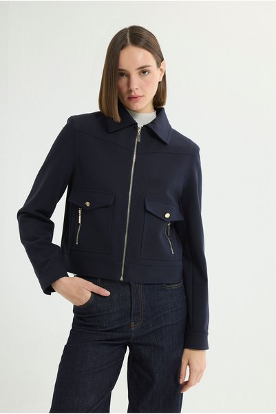 Front Zipper Jacket with Pocket Detail