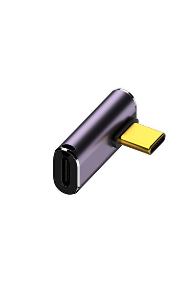 240W адаптер со голема моќност Type-C 90 степени L-глава U-форма 40Gbps пренос USB4.0 со целосна функција