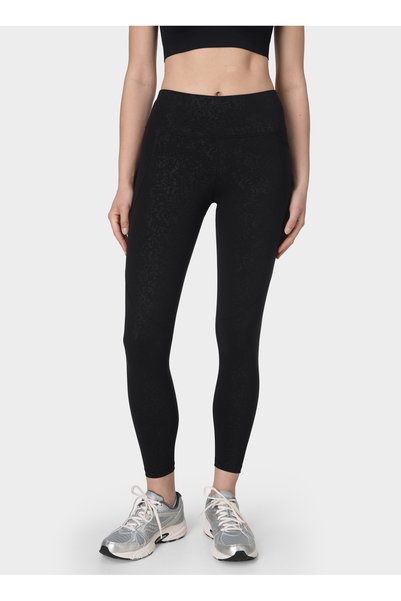 Sb5400A-056 Power Workout Leggings Black - Women's Leggings with Multicolor Pattern