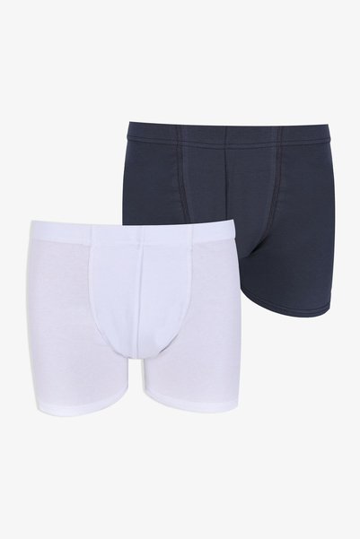 Men's 2-Piece Cotton Lycra Elastic Boxer