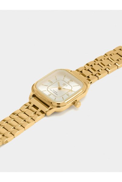 Stainless Steel Band Square Watch