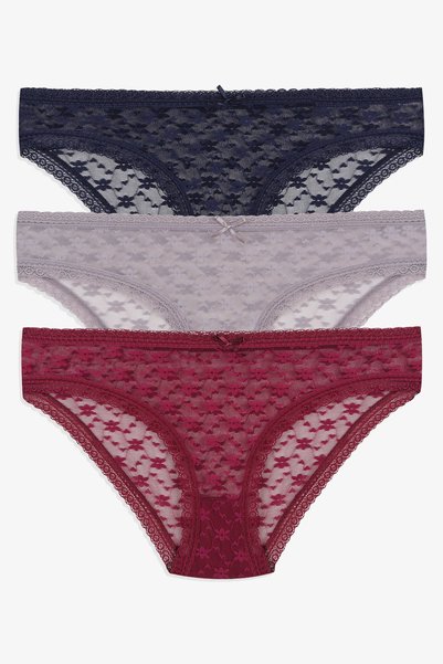 Women's 3-Piece Lace Panties