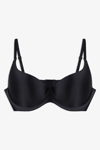 Women's Seamless - Laser Cut Seamless Push Up Black Bra
