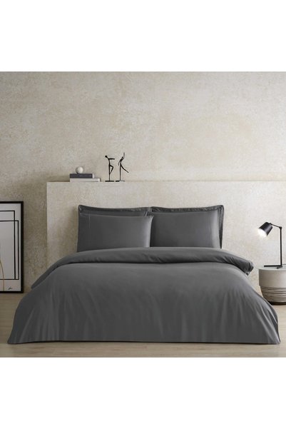 X Tencel ™   Lyocell Double Duvet Cover Anthracite