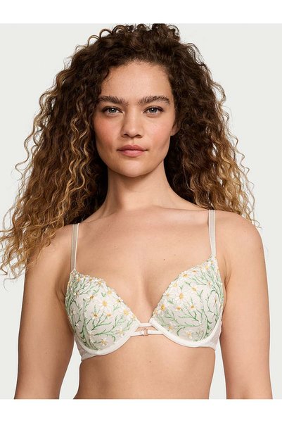 Daisy Embroidered Push-Up Bra