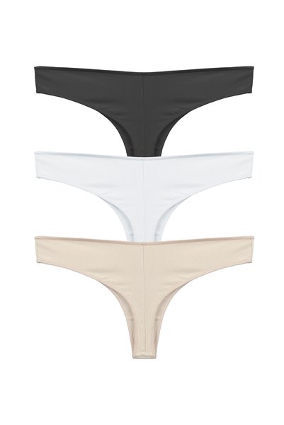 Women's Cotton 3-Piece Brazilian Panties