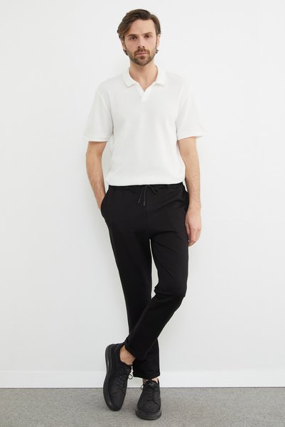 Tie-Waist Double-Legged Trousers