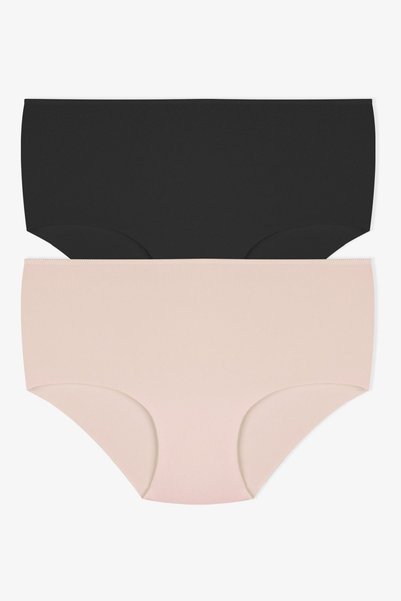 Women's 2-Piece Hair Elastic Laser Cut Extra High Waist Panties