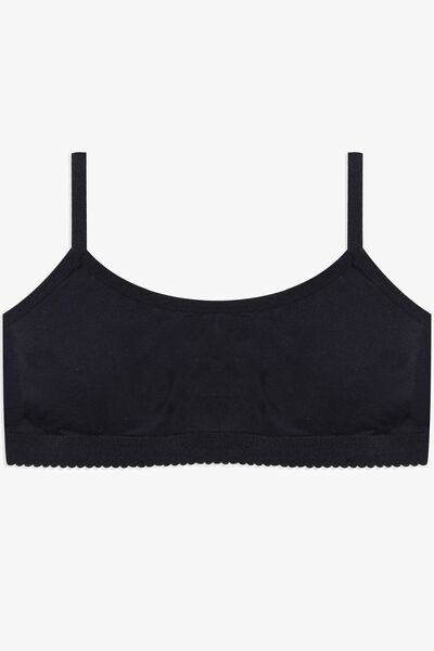 Women's Thin Strap Covered Cotton Sports Bustier