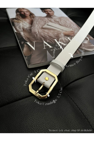 Cornered Buckle Women's Belt, Pants Belt, Jacket Belt, Dress Belt