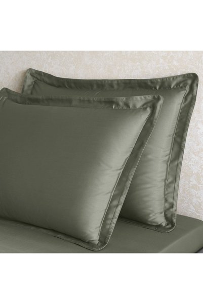 X Tencel ™   Lyocell Set of 2 Flounce Pillowcases Green