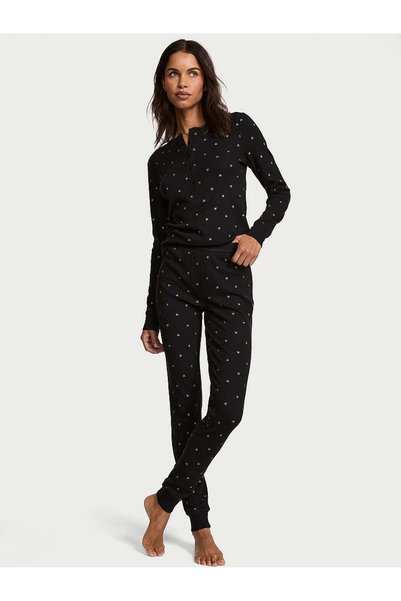 Henley Thermal Long Pajama Set